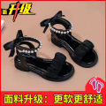 Girls' Shoes Princess Sandals2023New Summer Summer Girls' Children Teens Babies Soft-Soled High Heels. 