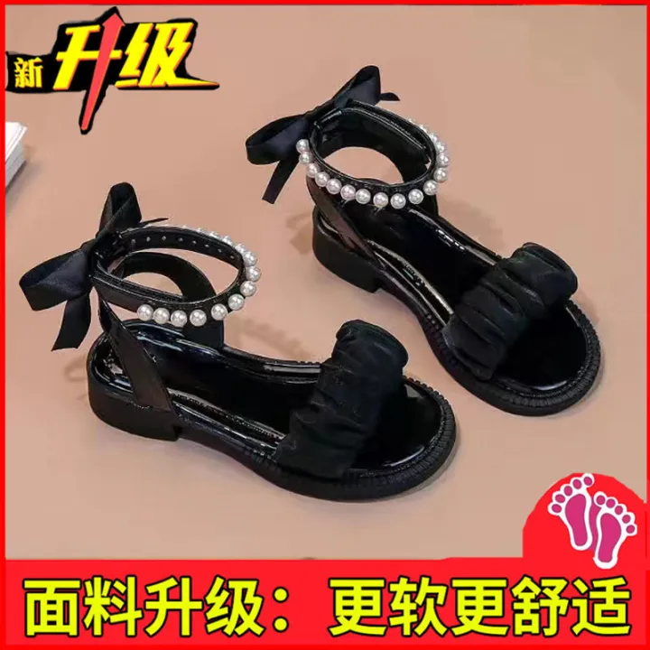 Girls'%20Shoes%20Princess%20Sandals2023New%20Summer%20Summer%20Girls'%20Children%20Teens%20Babies%20Soft-Soled%20High%20Heels%20-%20Image%202