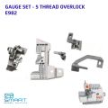Gauge Set for SIRUBA 757 / 5 Thread Industrial Overlock Sewing Machine Needle Plate E982, Feed Dog H497+D581, Presser Foot P504 / 5 Thread Conversion kit for 757 Models. 