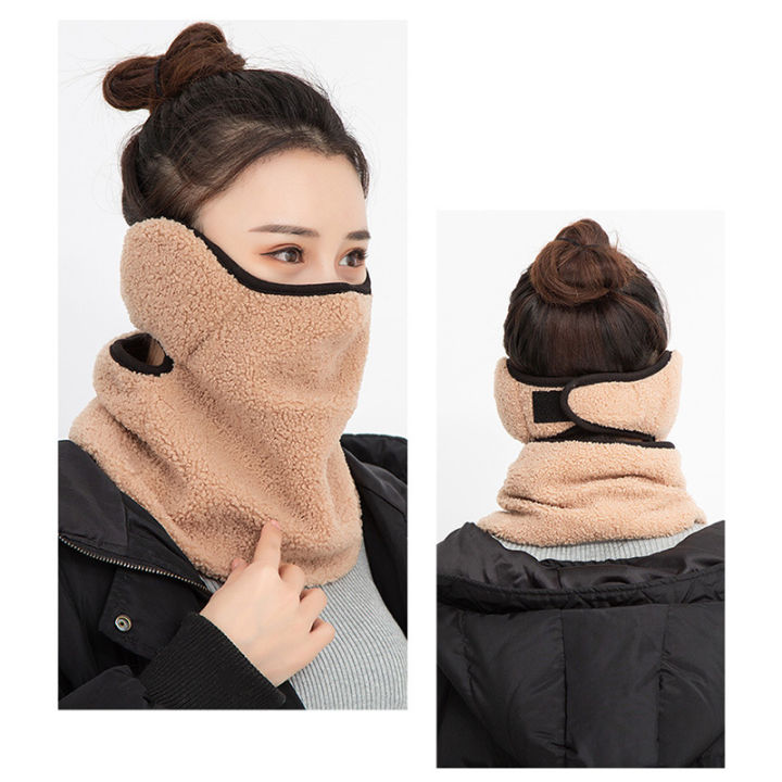 %E3%80%90SmartHorizon%E3%80%91Autumn%20Winter%20Women%20Warm%20Cap%20Outdoor%20Head%20Cover%20Thick%20Plush%20Teddy%20Wool%20Mask%20Ear%20Protection%20Face%20Bib%20Ski%20Cold%20Protection%20-%20Image%207