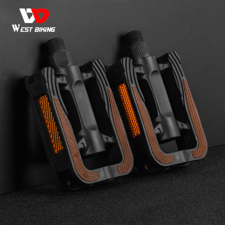 WEST BIKING Bicycle Pedals Ultralight Wide Flat with Anti-slip Pad MTB Road Bike Quality Pedals