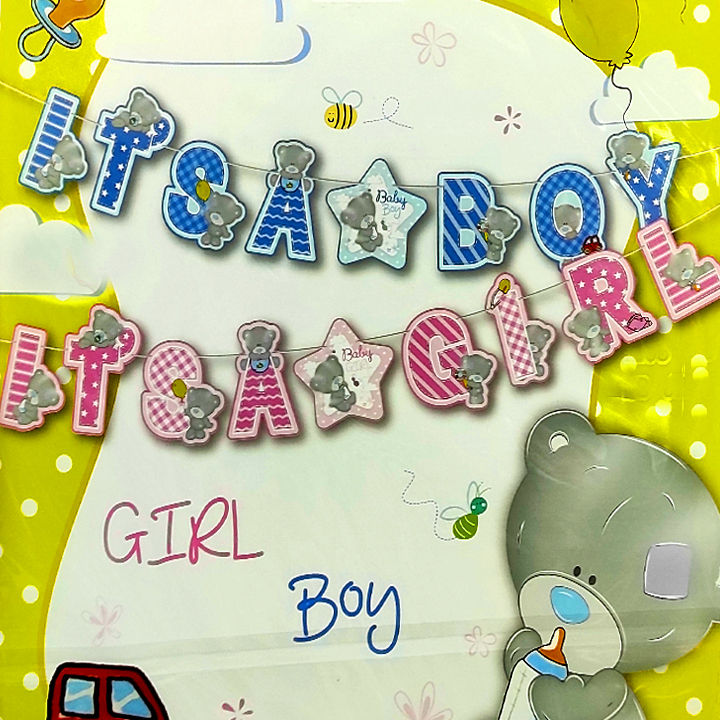 It's a boy It"s Girl Banner Baby Shower Banner Birthday Party Decorations