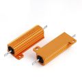 5W 10W 25W 50W 100W Aluminum Power Metal Wirewound Resistor RX24 0.1R~10K 1 2 3 5 6 8 10 20 1K 10K ohm Gold Resistors. 
