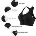 Women Zip Front Sports Bras Push Up Yoga Underwear Vest Wireless Post-Surgery Bra Active Yoga Gym Workout Top Plus Size. 