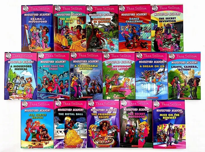 MJstyleo Thea Stilton Mouseford Academy Female Mouse Reporter 16 Volumes Academy Story Chapter Book