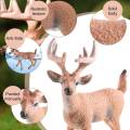 6 Pieces Woodland Animals Figures Forest Creatures Figurines Squirrel Deer Rabbit Family Figurines Miniature Toys. 