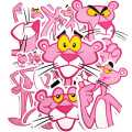 20/40pcs Pink Panther Stickers Cartoon Animated Stickers for Laptop Scrapbook Journal Kids Girls Boys Stickers. 