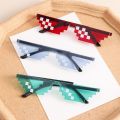 Mosaic Sunglasses 8 Bit Pixelated Ladies Sunglasses Retro Gamer Robot Eyeglasses For Men Women Thug Life Shades Kid Toys. 