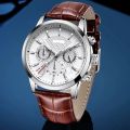 High Quality Leather Band LIGE Watch Luxury Quartz Analog Wrist Watches For Men Gents Boys Gift - Brown White 170740846 Time_Zone LK. 