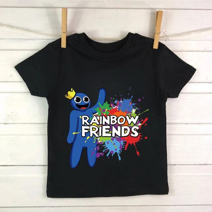 Rainbow Friends Funny Game Cartoon Kids T Shirt Baby Boys Girls Clothes Summer Children Cotton Short Sleeve T-Shirt