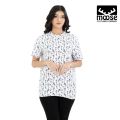 Moose Comfort Fit Crew Neck T-Shirt - Flower Print 6. 