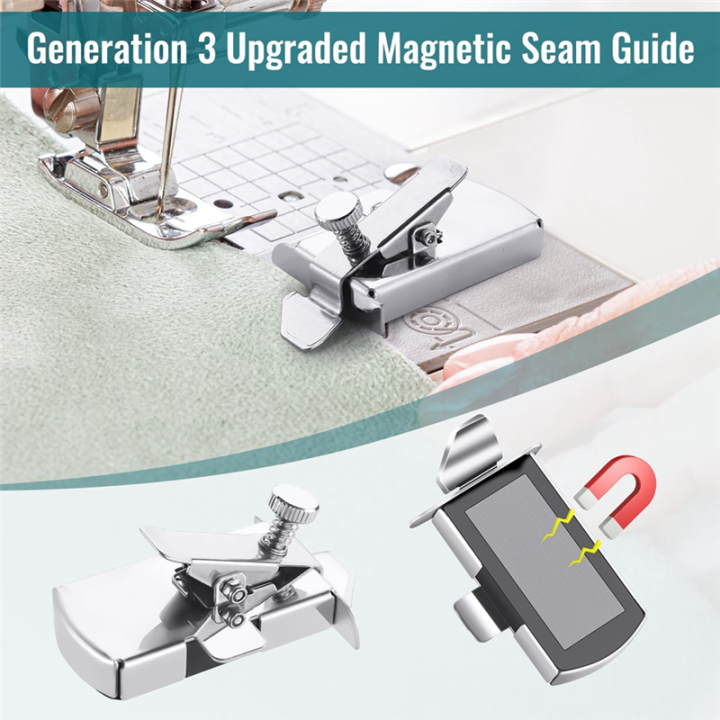 Magnetic%20Seam%20Guide%20for%20Sewing%20Machine%20with%20Clip%20Seam%20Guide%20Sewing%20Supplies%20Attachments%20Seam%20Guide+%20Bobbin%20Silver%203Piece%20-%20Image%207