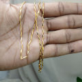 Women's Gold Plated V-Cut Chain Jewelry 1 Mm. 