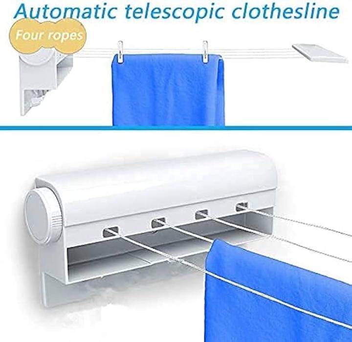 Ad Fresh Cloth Drying Rope Clothesline Wall Mounted Clothes Line Drying Rope Hanger,kapada sukavanu Stand dori ,Laundry Drying Line for Shower,Balcony,Terraces,Indoor/Outdoor Cloth