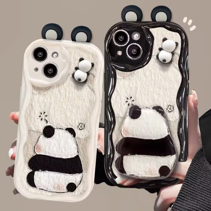 Phone%20Case%20For%20Samsung%20Galaxy%20A15%20A14%20A13%204G%205G%20A21S%20A22%20A05%20A05S%20A04S%20A04%20A04E%20A02%20A02S%20A03%20Core%20Back%20Cover%20Casing%20Fashion%203D%20Wavy%20Curved%20Edge%20Cartoon%203D%20Cute%20Panda%20Doll%20Ears%20Creative%20Silicone%20Protection%20Shockproof%20Soft%20Back%20Cover%20-%20Image%202