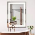 ( 80 X 60 )Bathroom Mirror with Led Light Glass Mirror Square Touch LED MIRROR Anti-fog Easy to install. 