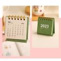 2023 New Year Simple Solid Color Calendar Mini Office Desk Advent Calendar Dual Daily Scheduler Table Planner Home Assessories. 
