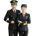 Aviation School Pilot Plane Long Air Less Business Suit Autumn and Winter Male and Female Band Overalls Stewardess Uniform. 