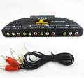 4-Way Audio Video AV RCA Switch Game Selector Box Splitter. 