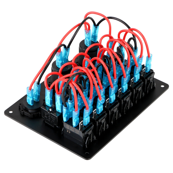 Universal Car RV 6 Switch Panel 12/24V Rocker Panel Voltmeter A | Daraz.lk