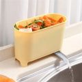 1 Pcs PP Household Kitchen Waste Bucket Strainer Multifunctional Drain Trash Can Storage Box Drain Bucket Sink Food Organization. 