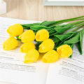 34cm Christmas New Year Flowers Bouquet For Decor Halloween Wedding Tulip Real Touch PU. 