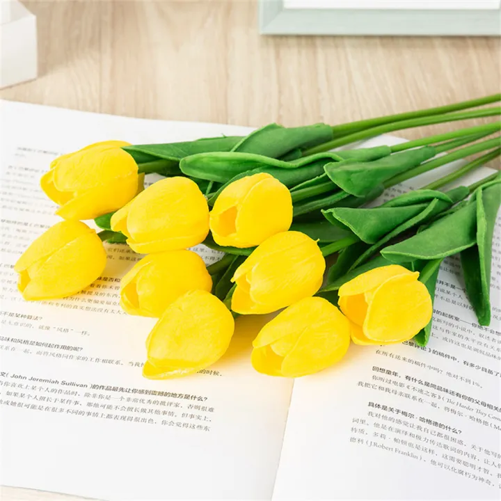 34cm%20Christmas%20New%20Year%20Flowers%20Bouquet%20For%20Decor%20Halloween%20Wedding%20Tulip%20Real%20Touch%20PU%20-%20Image%209