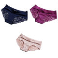 3Pcs Big Size M-4XL Panties for Women Lace Silk Low Waist Female Underwear Plus Size Seamless Women Panties. 