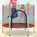 Boys Girls Trampoline Kids Trampoline Galvanized Steel Pipe 55.1in for Home. 