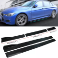 6pcs 2m/2.2m Universal Car Side Skirts Winglet Extensions Splitters Body Apron Lip For BMW For Benz For Audi Glossy black. 
