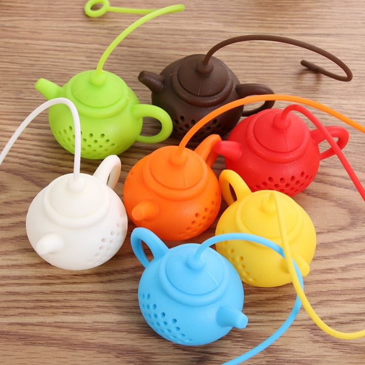 【NEW】 1Pcs Creative Teapot-Shape Tea Infuser Strainer Silicone Tea Bag Leaf Filter Diffuser Teaware Teapot Accessory Kitchen Gadget