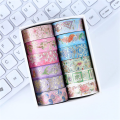 Gold Foil Flower Washi Tape Set Botanical Washi Tape Gold for Journal, Arts and DIY Crafts. 