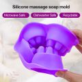 3D Silicone Molds for Soaps Making 3 Cavities Massage Bar Soap Molds for DIY Oval Shape Essential Oil Soaps Resin Crafts Tools. 