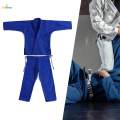Judo Gi Men Women Clothes Breathable Costumes Dobok Arts Taekwondo Suit Karate Blue 175cm. 