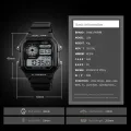 【Miga Plaza】SKMEI 1299 Men's Sports Watch Dual Time Daily Alarm Snooze Hourly Chime Timed Reminder Chronograph Countdown Calendar 50m Waterproof Backlight. 