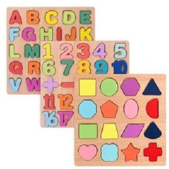 wooden board(alphabet,number and shape)(20*20cm)