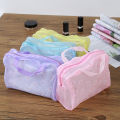 1 Pc PVC Transparent Cosmetic Bag Clear Makeup Bag for Women Girl Waterproof Zipper Beauty Case Travel Toiletry Bags Handbag LUKE. 