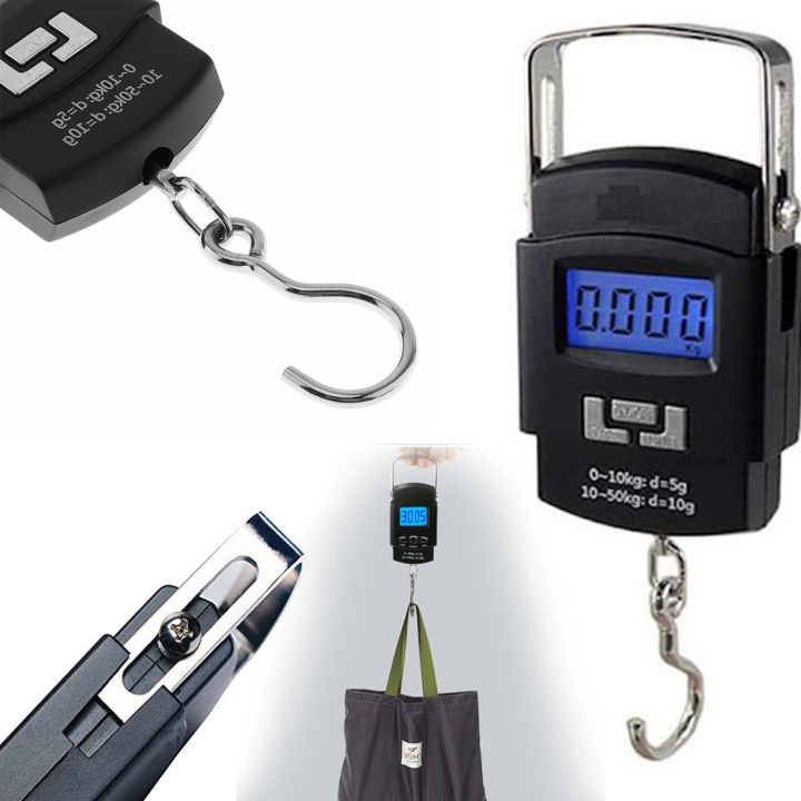 Mini Digital Scale Hanging Luggage Scale Balance Handy Pocket Weight 50kg LCD Dual Accuracy Portable Electronic WeiHeng  Scale