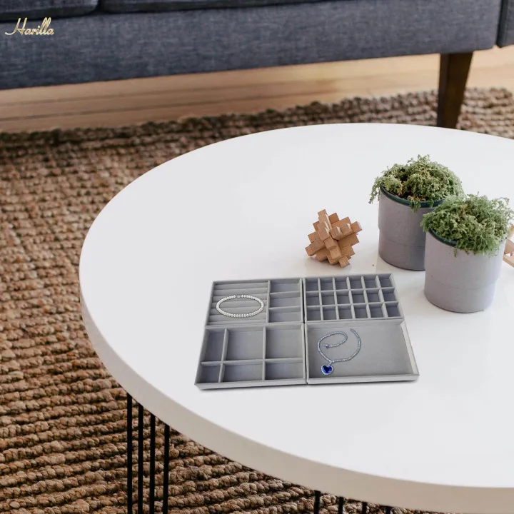4%20Pieces%20Jewelry%20Trays%20Organizer,%20Insert%20Divider%20Durable%20Display%20Case%20Storage%20Container%20Holder%20for%20-%20Image%209