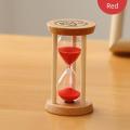 Migeet Hourglass Sand Timer 3 Minutes Sand Clock Round Watch Glass Wood Timer. 