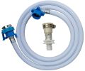 Fully Automatic Top Load Washing Machine Inlet Hose Pipe With Two Type Tap Adapters (1.5m). 