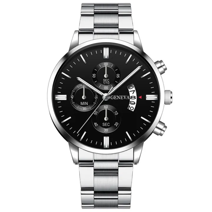 【Miga Plaza】Fashion Mens Sports Watches Luxury Men Stainless Steel Quartz Wrist Watch for Man Business Casual Leather Watch часы мужские
