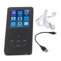 MP4 Player Portable Support Small Memory Card Ultra Thin 1.8 Inch LCD Media Music Player with Accessories for Students Black. 