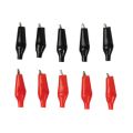 【FOOT SOFA】10pcs Insulated Alligator Clips Battery Clamps Crocodile Clip Electrical Battery Connectors 5A. 