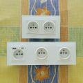 Free Combination Wall Switch Socket Module Dual Frame PC White, 1 | 2 | 3 Gang Rocker Switch Key Built in LED Indicator. 