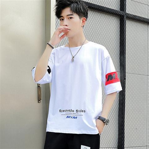 Boys%20Suit%20Trendy%20Handsome%20Loose%20Korean%20Style%20Short%20Sleeve%20T%20T-shirt%20Summer%20New%20Fashion%20Brand%20Gym%20Clothes%20Set%20Matching%20-%20Image%204