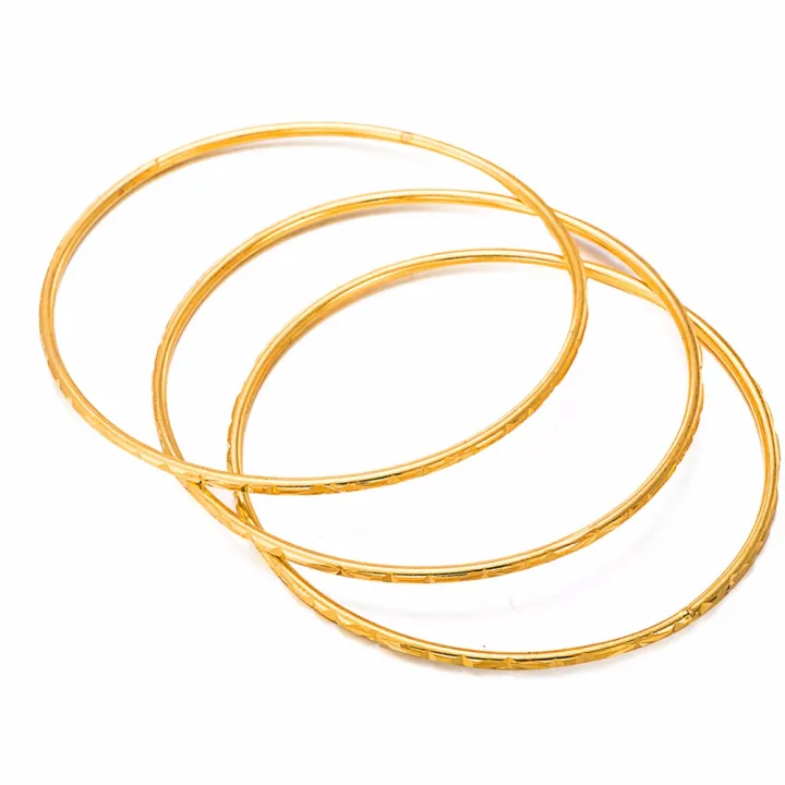 1%20Pc%20Women's%20Luxury%20Dubai%20Gold%20Bangle%202mm%20Thin%20Bracelet%20For%20Women%20Fashion%20Caved%20Jewelry%20GIft%20#249829%20-%20Image%204