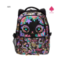 Smiggle B25 Magical Cat Kids’ Backpack – Black Multicolor Glitter Print. 