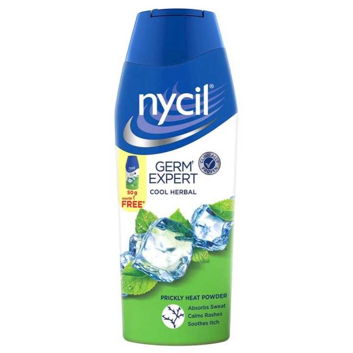 Nycil Germ Expert Cool Herbal Prickly Heat & Cooling Powder 150g