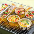 10Pcs/Set Reusable Round Aluminum Foil Tin Cup Pudding Cake Mold Air Fryer Tinfoil Box Small Baking Tray Baking Pastry Tools. 